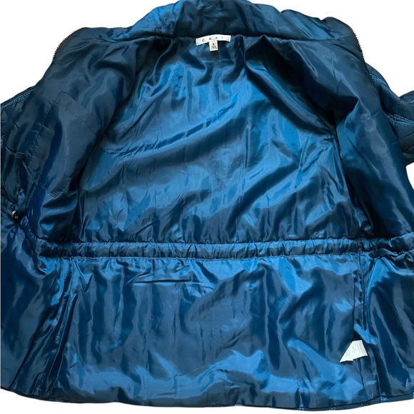 Cabi Poseidon Puffer 914 Teal Blue Mock Neck Zip Up Jacket Size Small - Picture 7 of 14